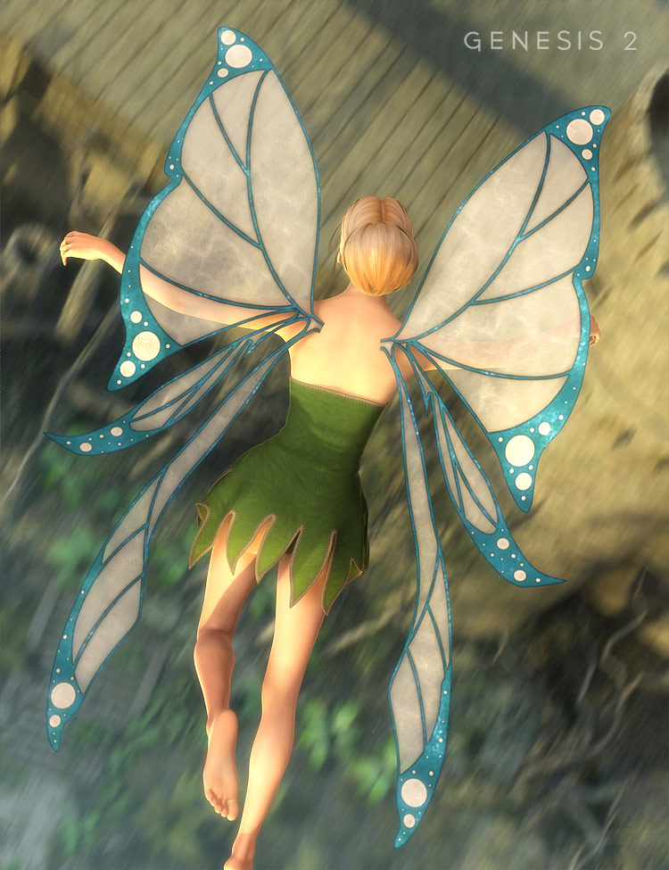 Fairy Wings for Giselle 6 by: Barbara BrundonSarsa, 3D Models by Daz 3D