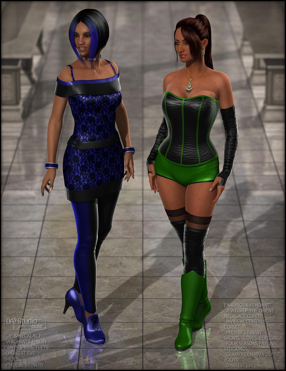 Phoebe's Fancy - Shaders for DAZ Studio and Poser by: Fisty & Darc, 3D Models by Daz 3D