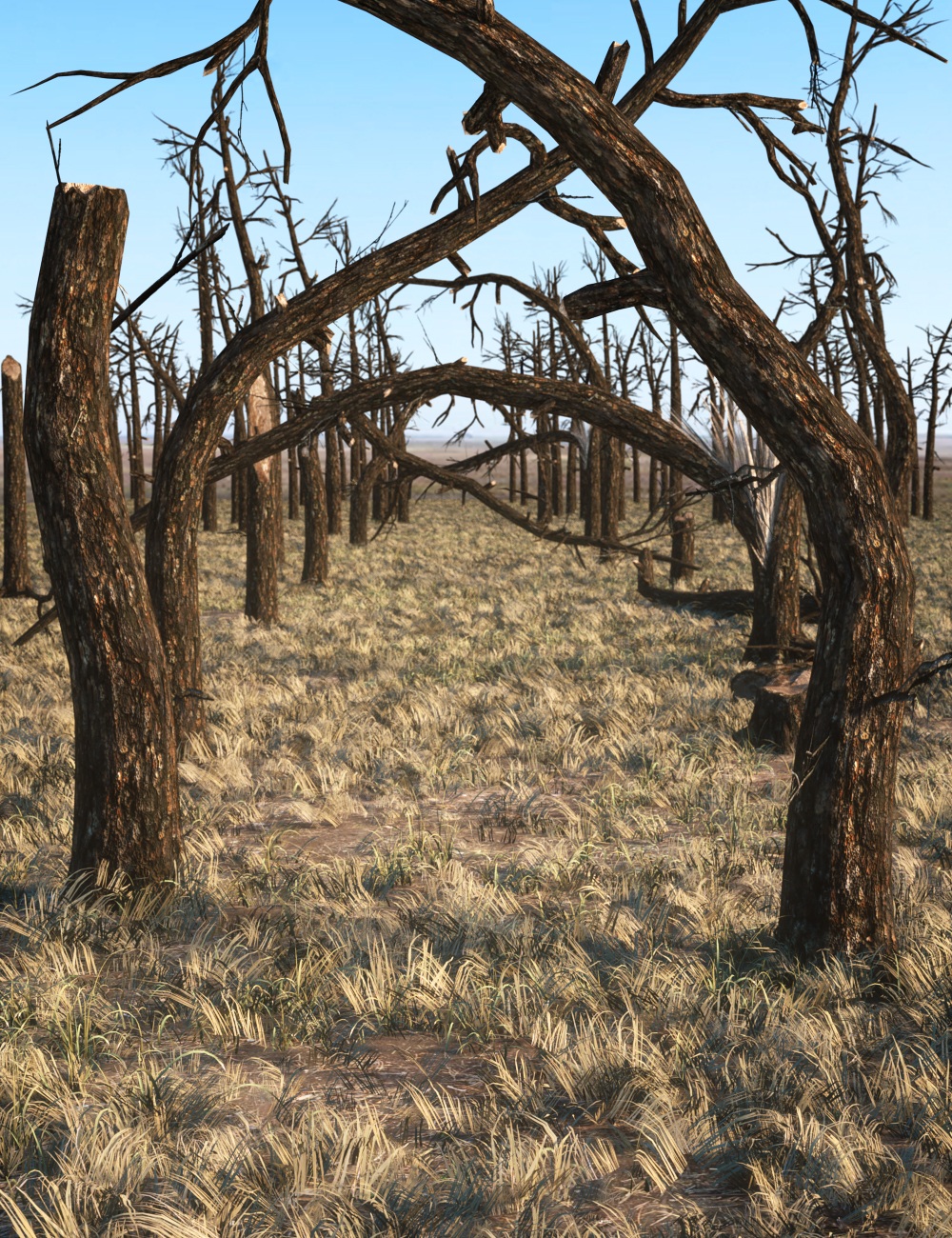 Nature - Broken Trees Pack 1 by: Andrey Pestryakov, 3D Models by Daz 3D