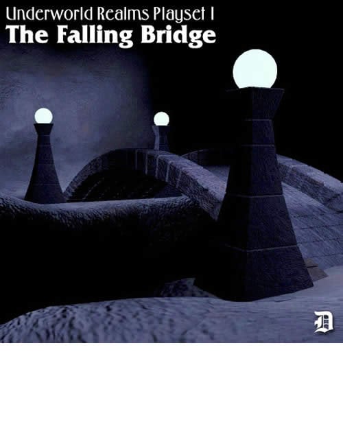 Underworld Realms Playset 1 - Falling Bridge by: Dodger, 3D Models by Daz 3D