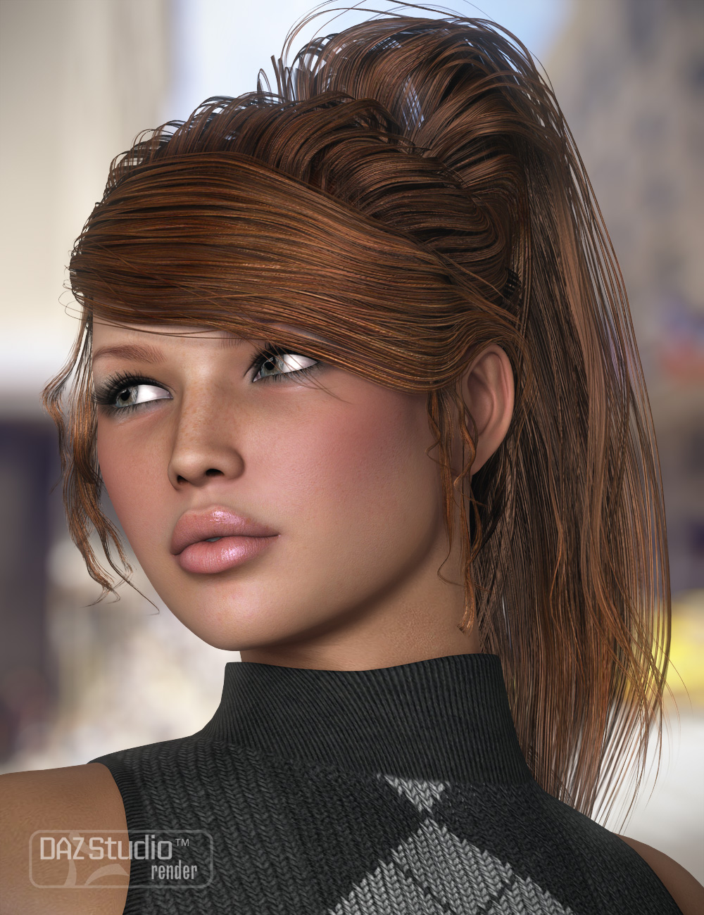 NJA Ponytail Hair by: goldtassel, 3D Models by Daz 3D