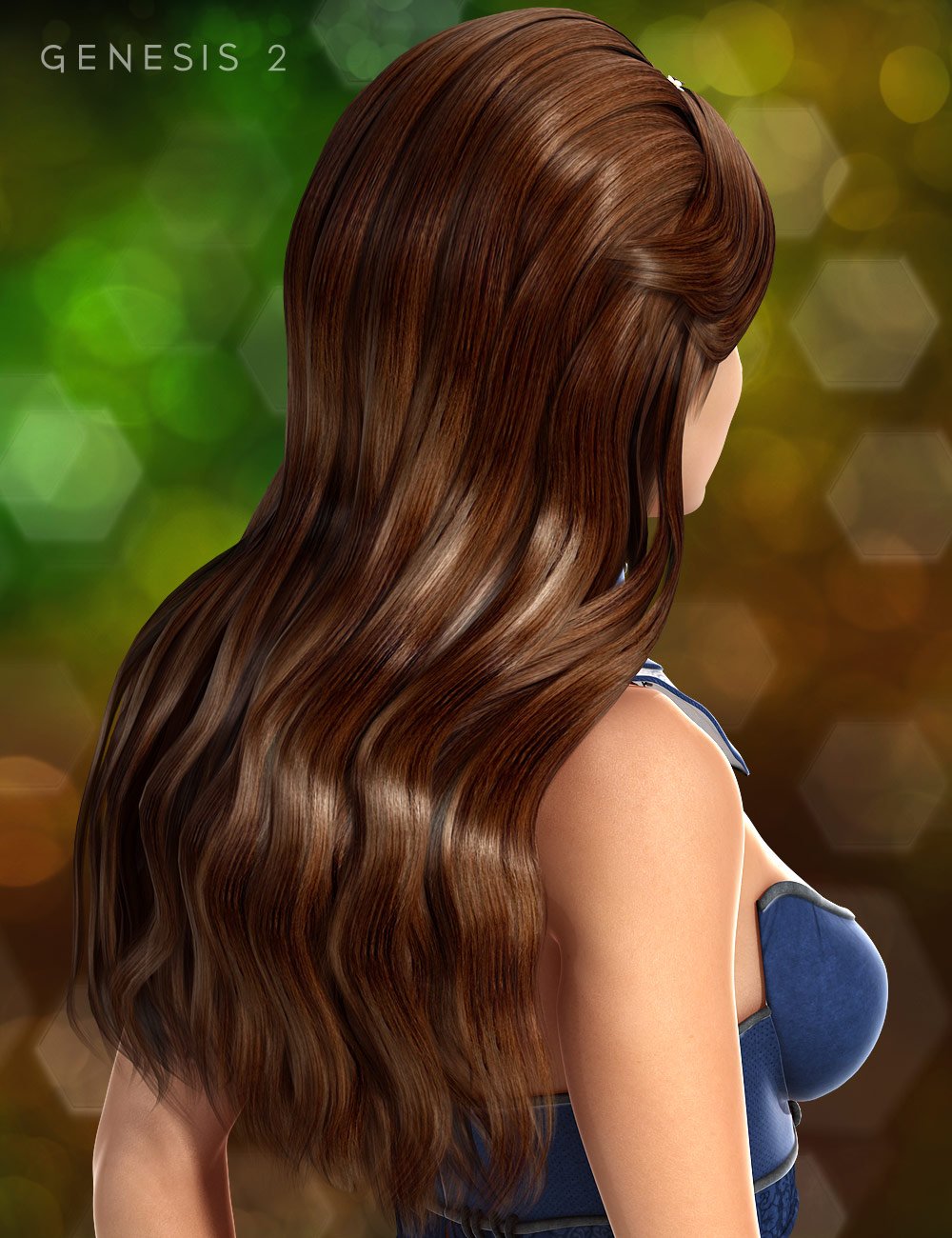 Romance Hair by: , 3D Models by Daz 3D