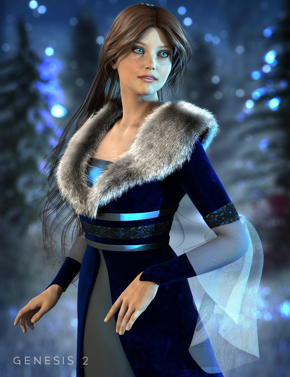Winter Majesty for Genesis 2 Female(s) by: Ryverthorn, 3D Models by Daz 3D
