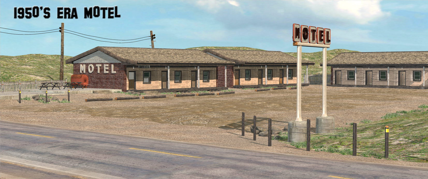 1950's Era Motel 1950's Era Motel by: FirstBastion, 3D Models by Daz 3D