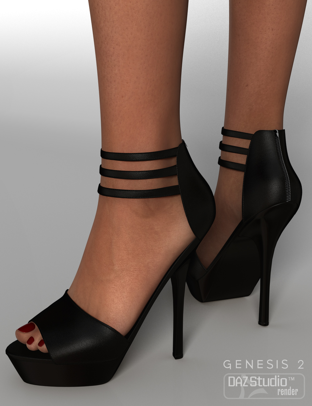 Lany Shoes for Genesis 2 Female(s) by: Nikisatez, 3D Models by Daz 3D