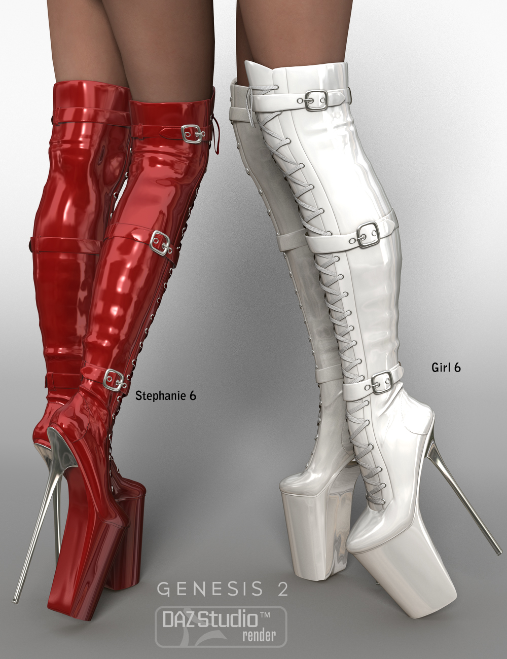 Nixtreme Boots 4 for Genesis 2 Female(s) by: Nikisatez, 3D Models by Daz 3D