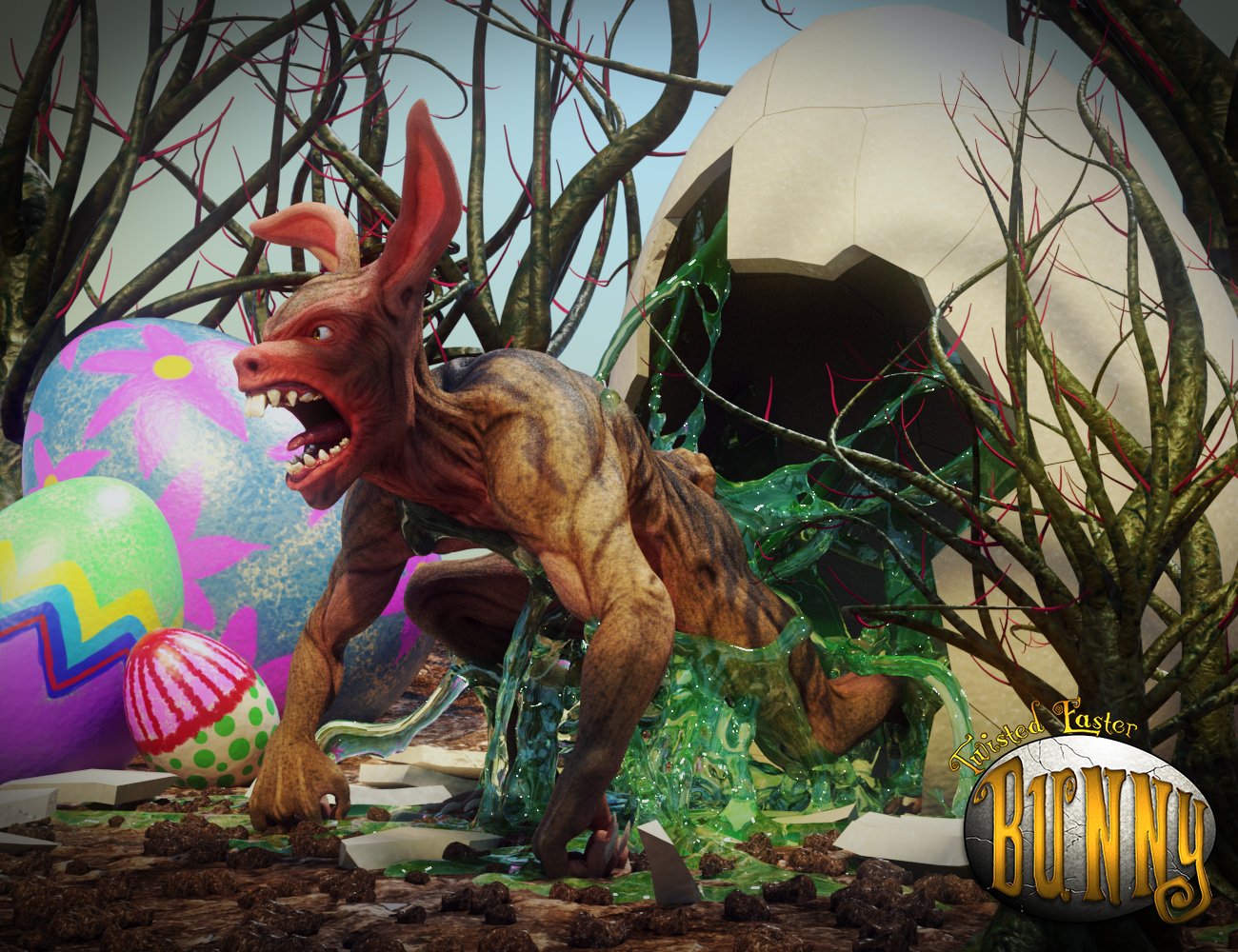 Twisted Easter Bunny Twisted Easter Bunny by: JoLab1985, 3D Models by Daz 3D
