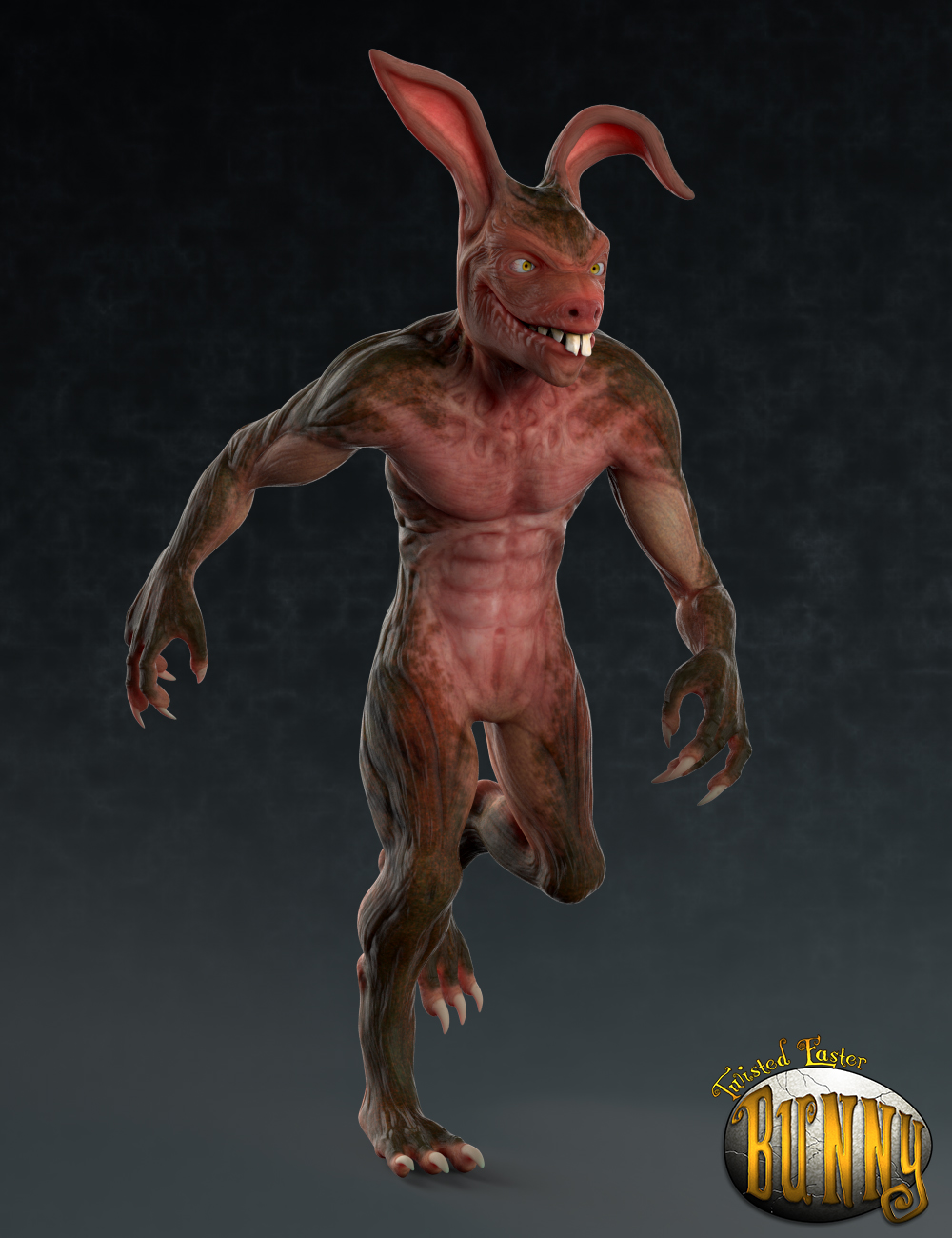 Twisted Easter Bunny by: JoLab1985, 3D Models by Daz 3D