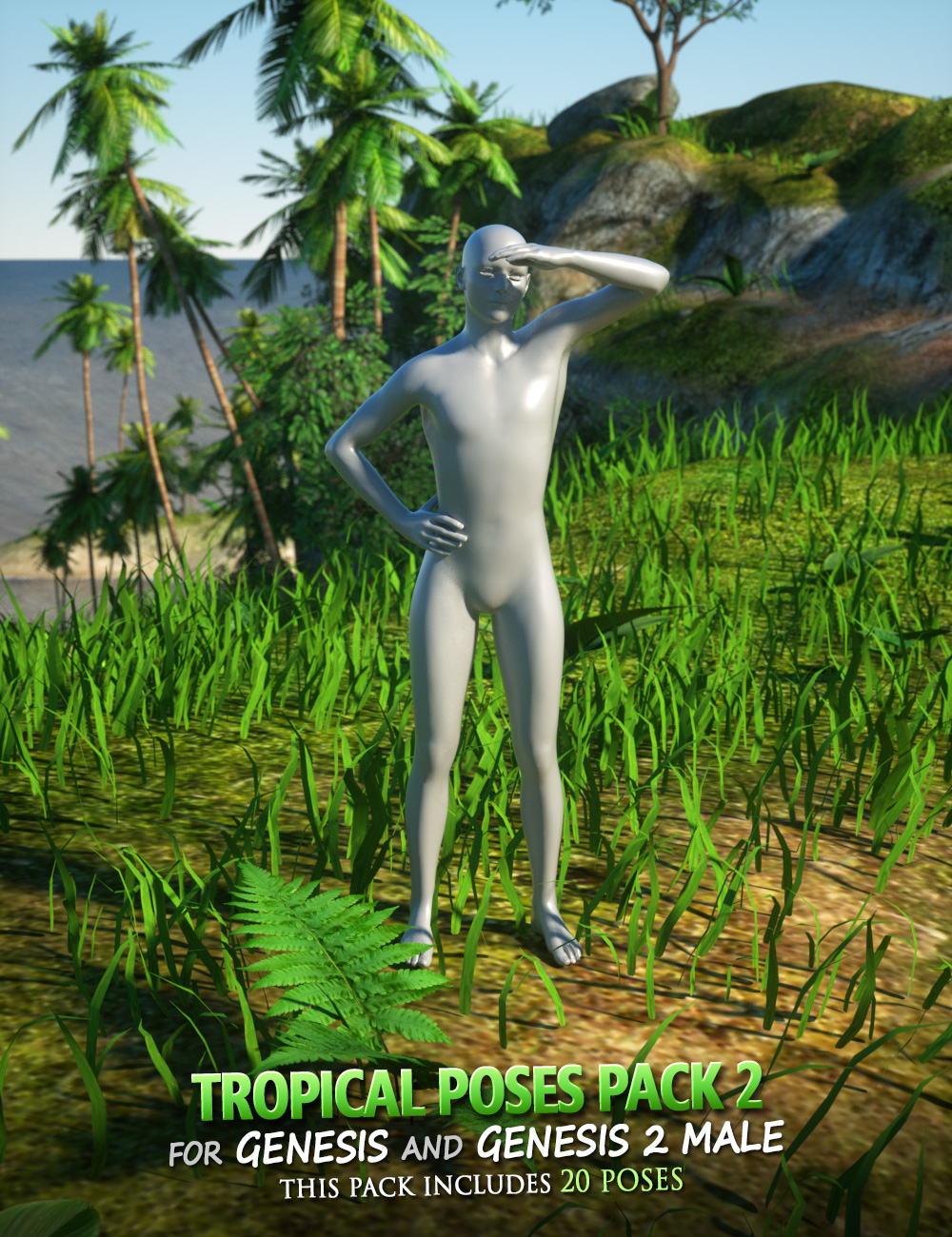 Tropical Poses Pack 2 by: Andrey Pestryakov, 3D Models by Daz 3D