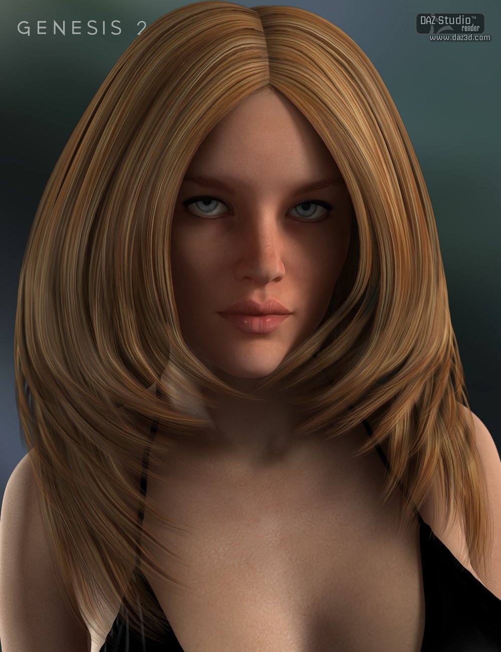 Blakely Hair for Genesis 2 Female(s) by: Nikisatez, 3D Models by Daz 3D