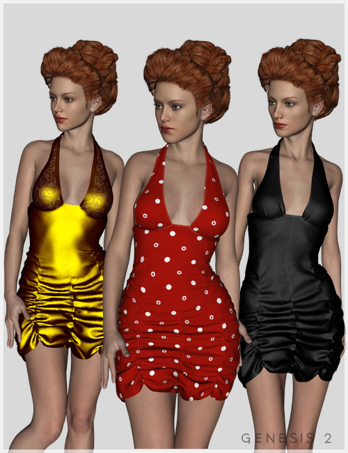Sexy Girl Dress For Genesis 2 Female(s) by: Cute3D, 3D Models by Daz 3D
