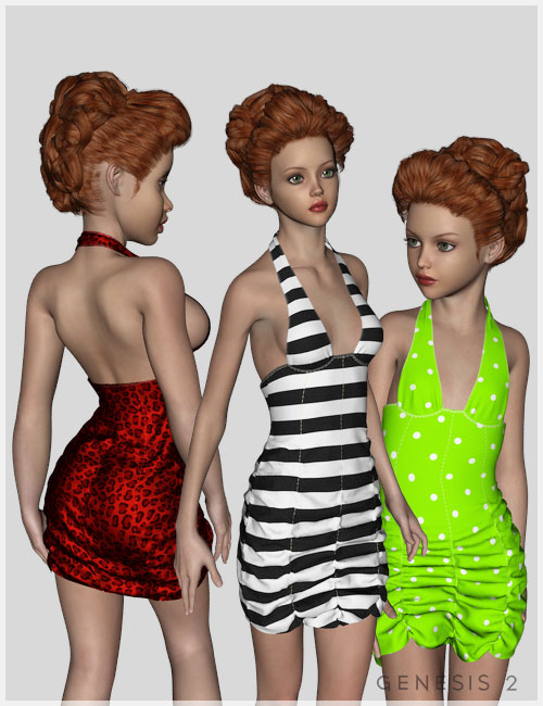 Sexy Girl Dress For Genesis 2 Female(s) by: Cute3D, 3D Models by Daz 3D