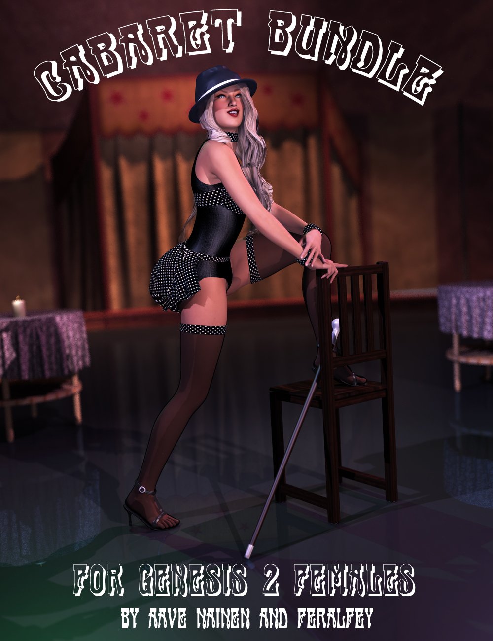 Cabaret Bundle for Genesis 2 Female(s) by: Aave NainenFeralFey, 3D Models by Daz 3D