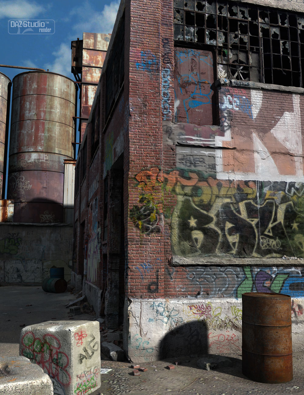 Abandoned Factory by: Aako, 3D Models by Daz 3D