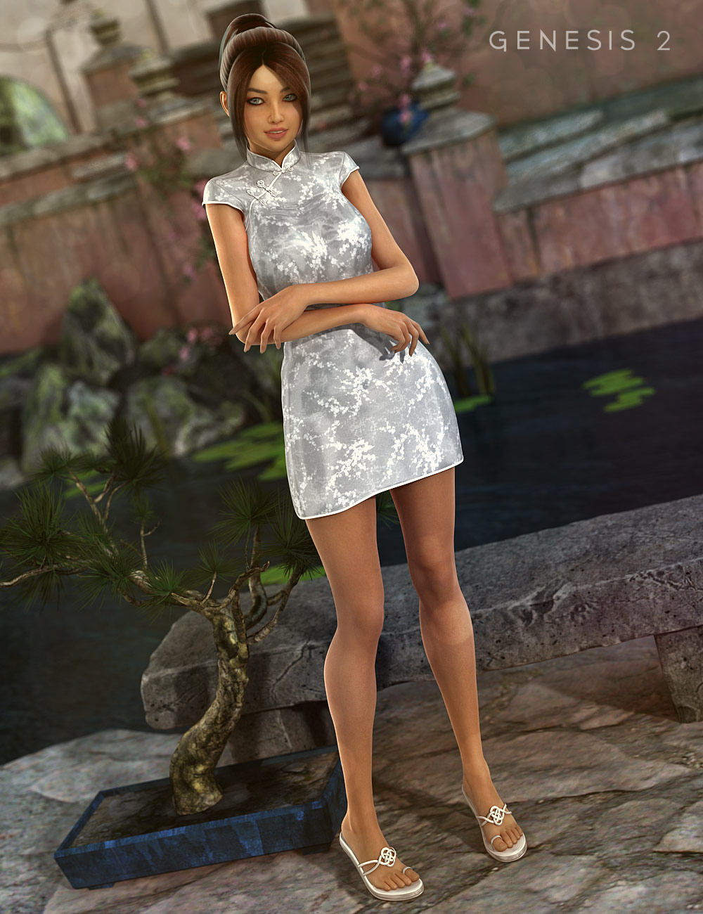 Xiao Mei's Finery HD for Aiko 6 and Genesis 2 Female(s) by: Fisty & Darc, 3D Models by Daz 3D