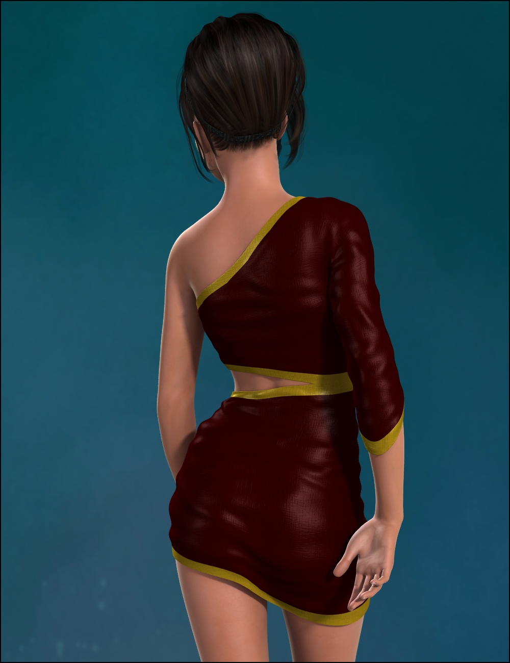 Wicked Zigzag Dress HD by: Xena, 3D Models by Daz 3D