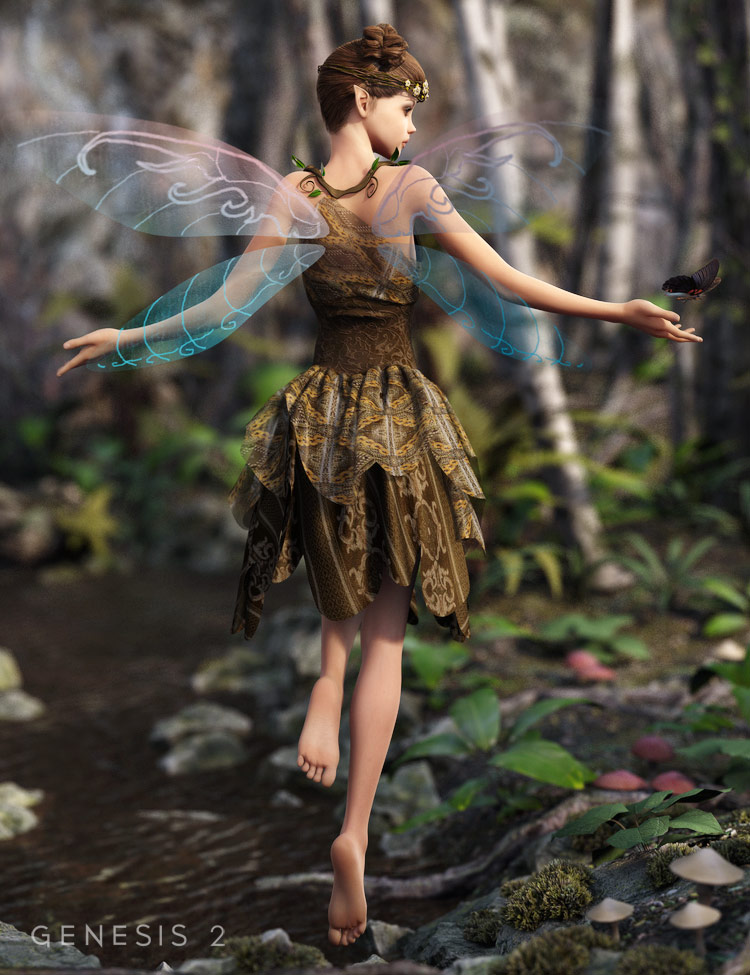 Pixium Dress for Genesis 2 Female(s) by: Neftis3D, 3D Models by Daz 3D