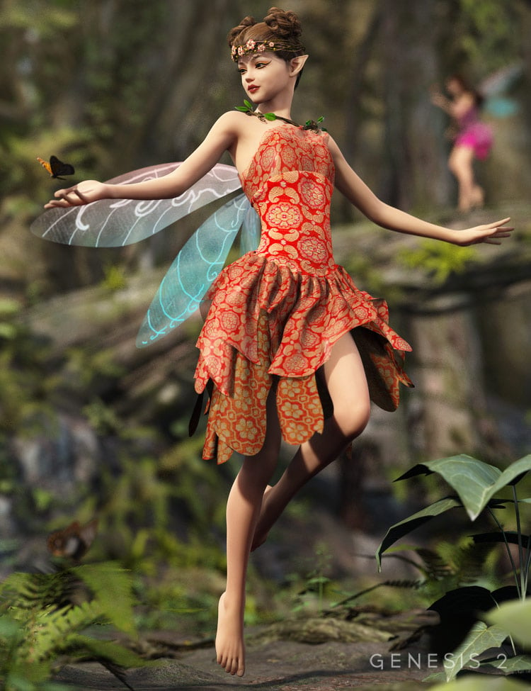 Pixium Dress for Genesis 2 Female(s) by: Neftis3D, 3D Models by Daz 3D