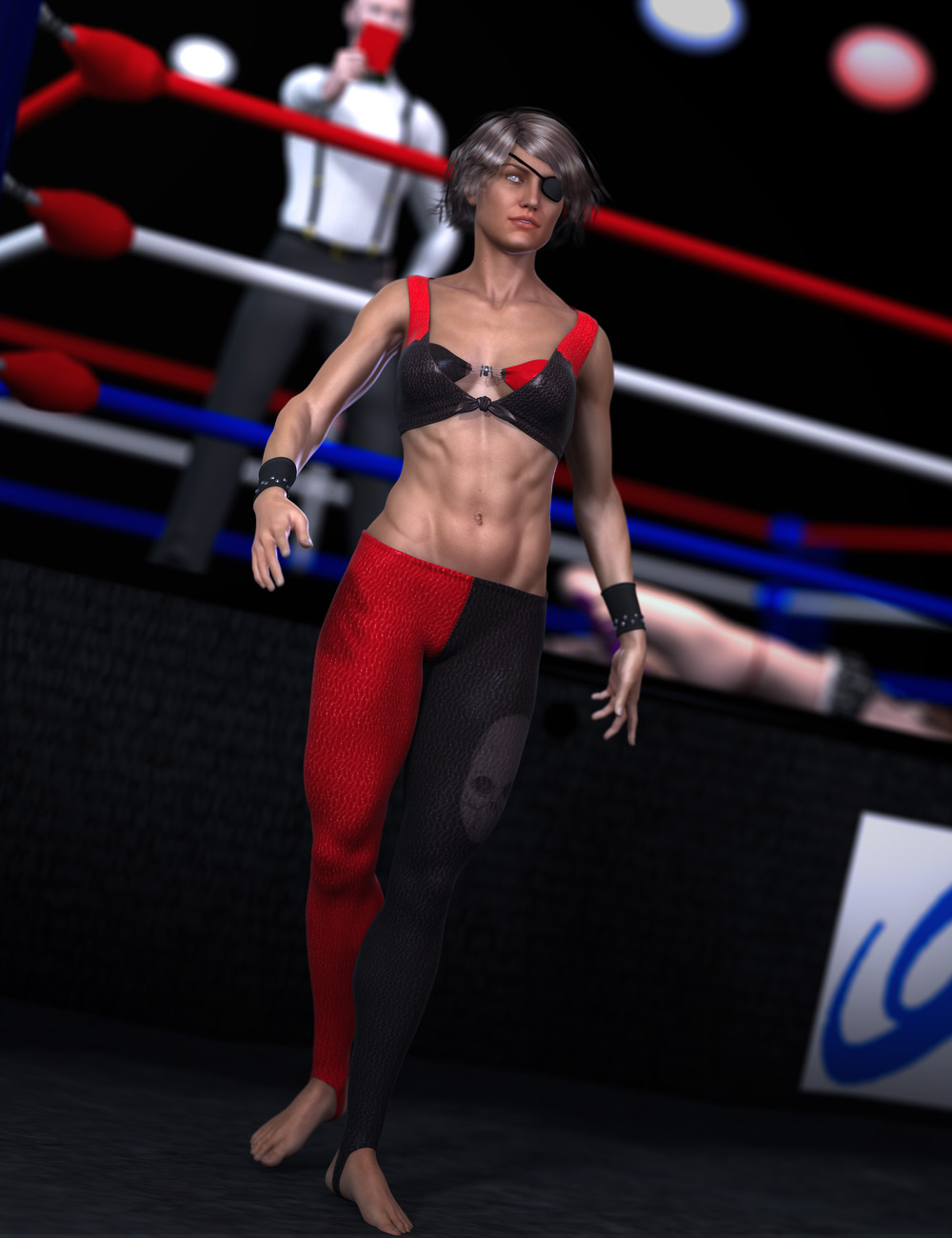 Outlaw of the Ring Outfit for Genesis 2 Female(s) by: tentman, 3D Models by Daz 3D