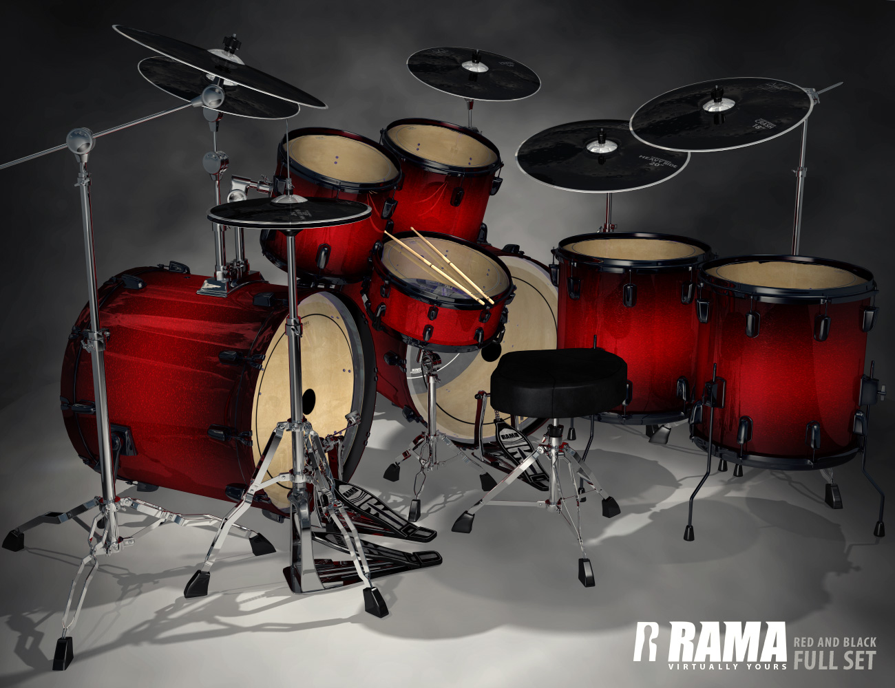 Rama Drums Addon by: Ravnheart, 3D Models by Daz 3D