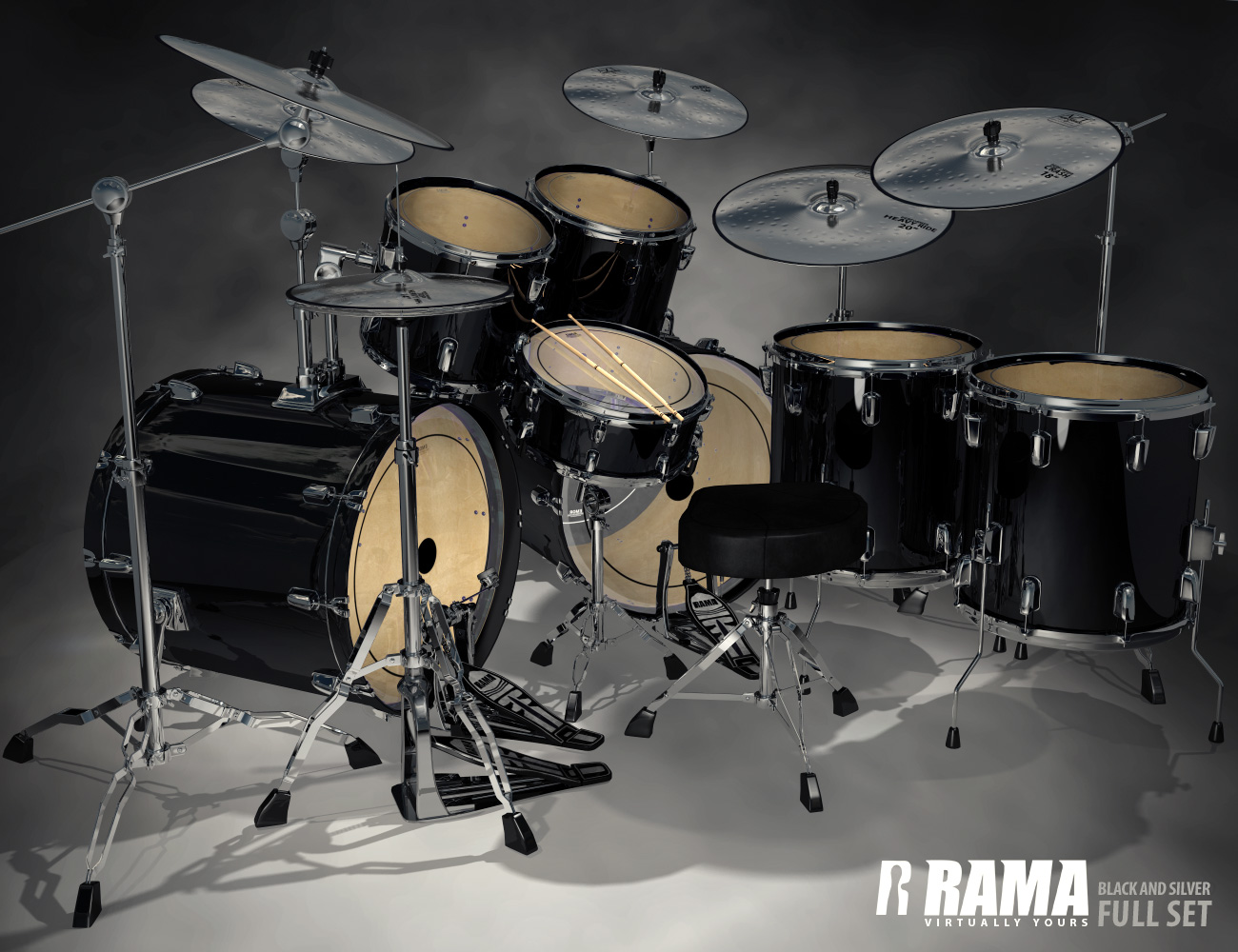 Rama Drums Addon by: Ravnheart, 3D Models by Daz 3D