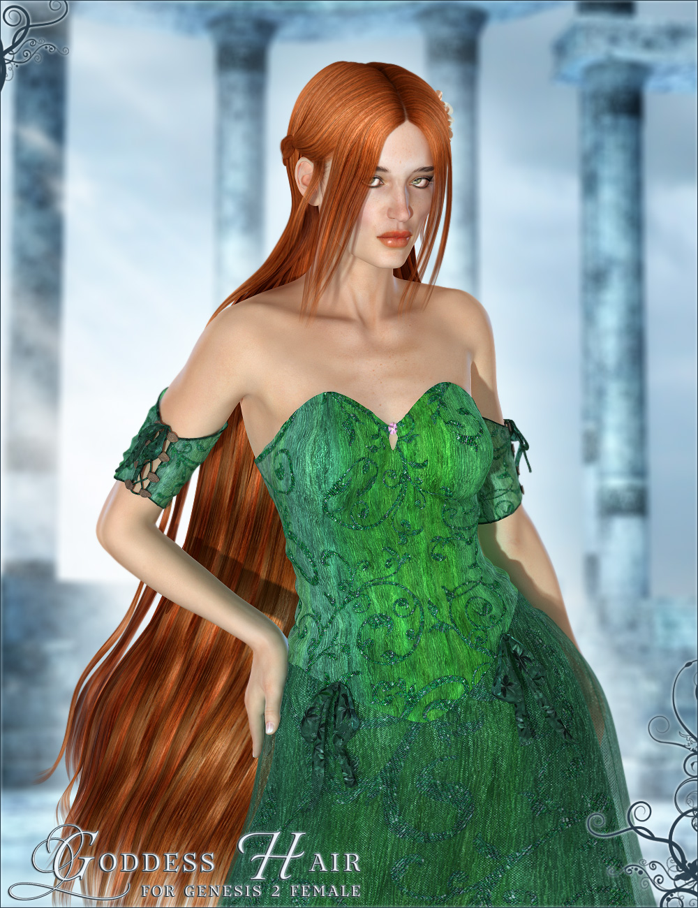 Goddess Hair by: Valea, 3D Models by Daz 3D