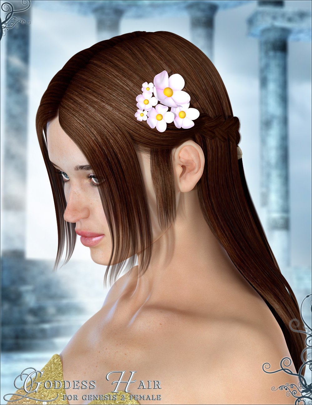 Goddess Hair by: Valea, 3D Models by Daz 3D