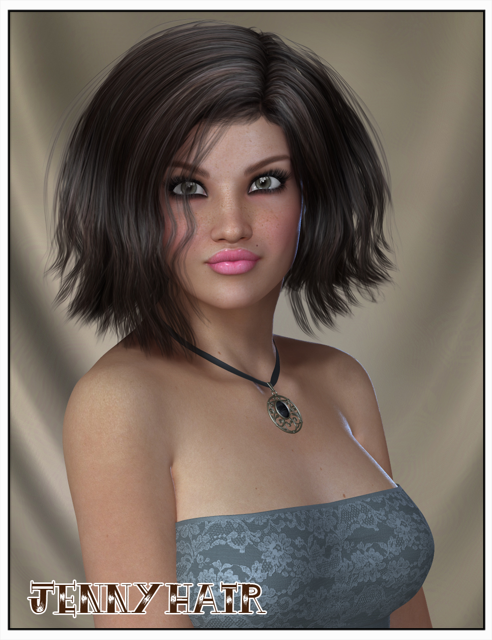 Jenny Hair for Genesis 2 Female(s) and Victoria 4 by: SWAM, 3D Models by Daz 3D