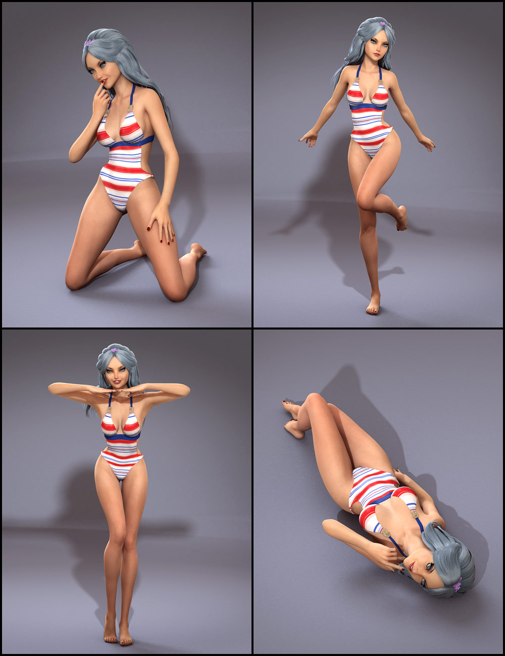 BWC Cute Aiko - Poses for Aiko 6 by: Sedor, 3D Models by Daz 3D