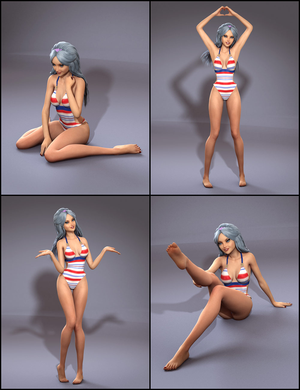 BWC Cute Aiko - Poses for Aiko 6 BWC Cute Aiko - Poses for Aiko 6 by: Sedor, 3D Models by Daz 3D