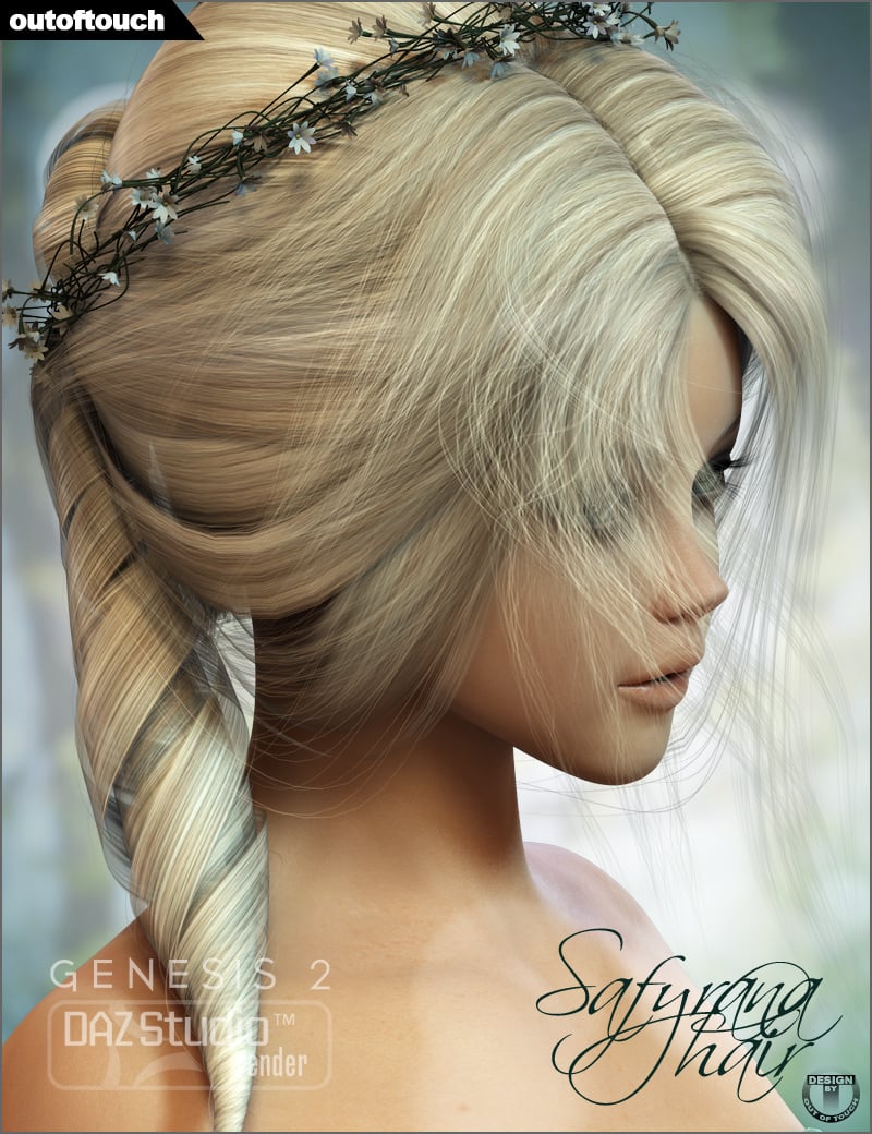 Safyrana Hair by: outoftouch, 3D Models by Daz 3D