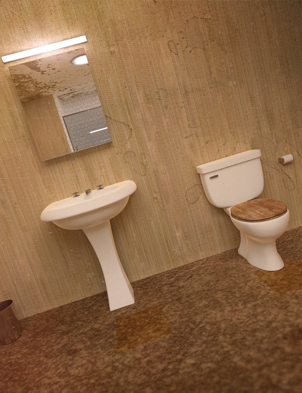 Motel Bathroom by: , 3D Models by Daz 3D