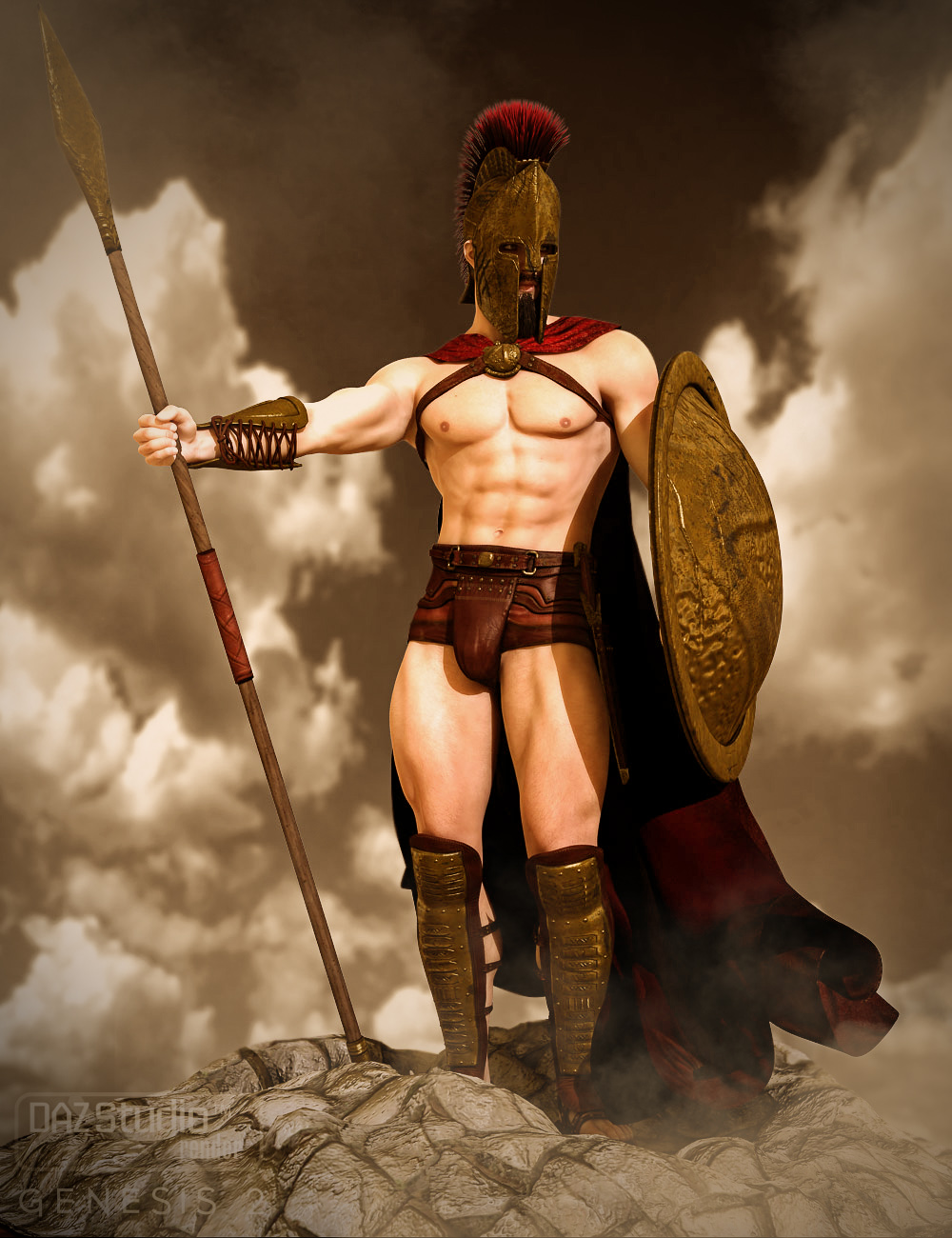 Mec4D The Spartan for Genesis 2 Male(s) by: Mec4D, 3D Models by Daz 3D