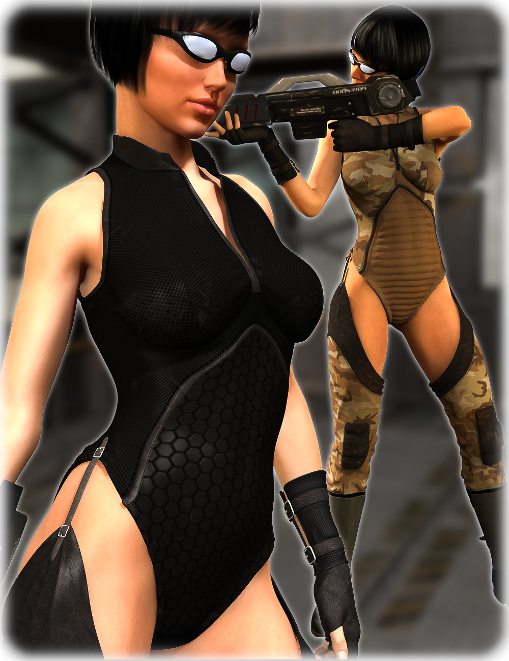 Mech Girl Texture Expansion by: the3dwizard, 3D Models by Daz 3D