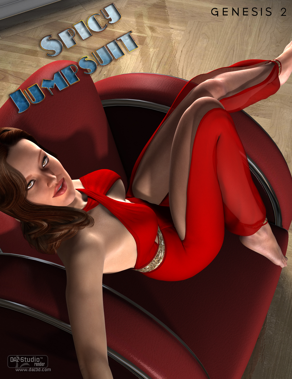 Spicy Jumpsuit for Genesis 2 Female(s) by: Nikisatez, 3D Models by Daz 3D