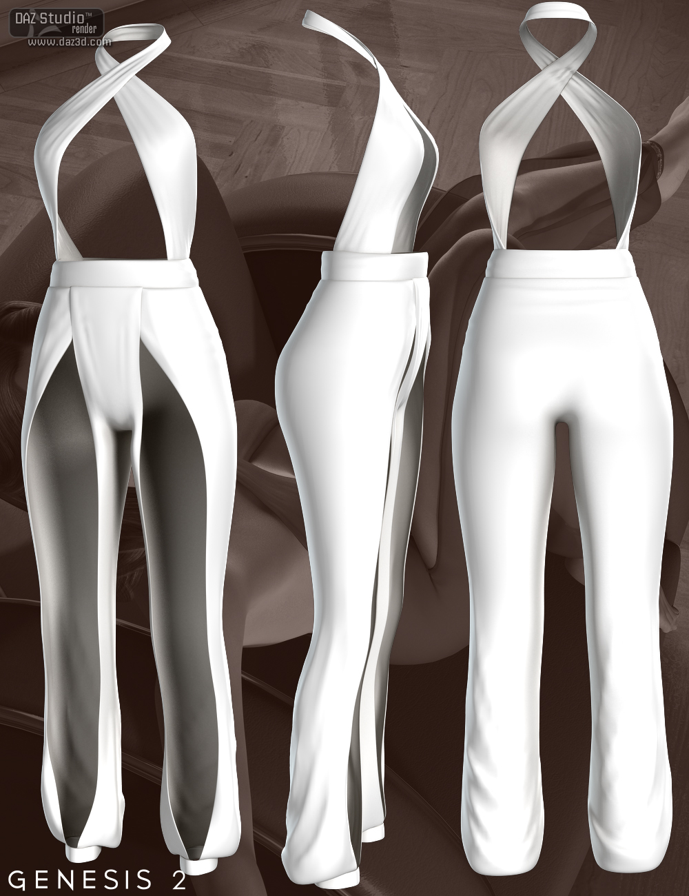 Spicy Jumpsuit for Genesis 2 Female(s) by: Nikisatez, 3D Models by Daz 3D