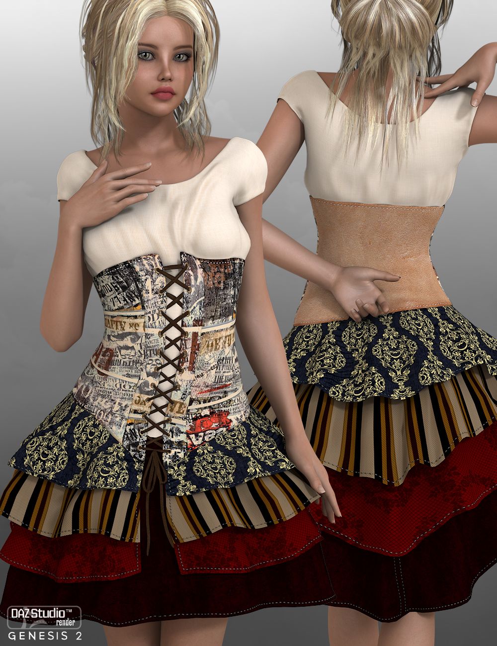 Sadie Dress by: WildDesigns, 3D Models by Daz 3D