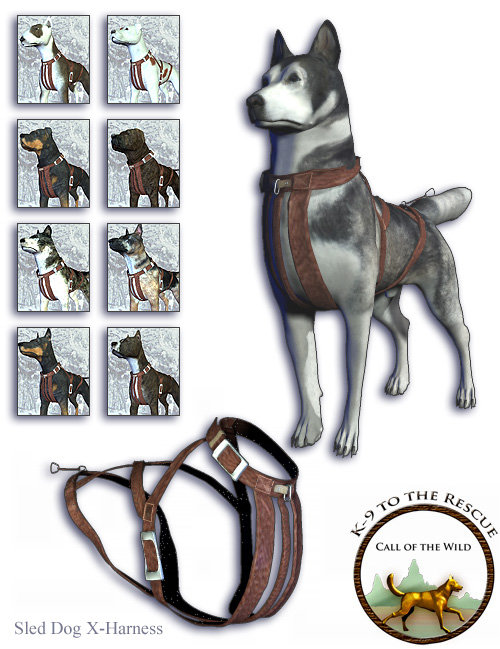 Mush Hounds Sled Pack by: WillDupreJGreenlees, 3D Models by Daz 3D