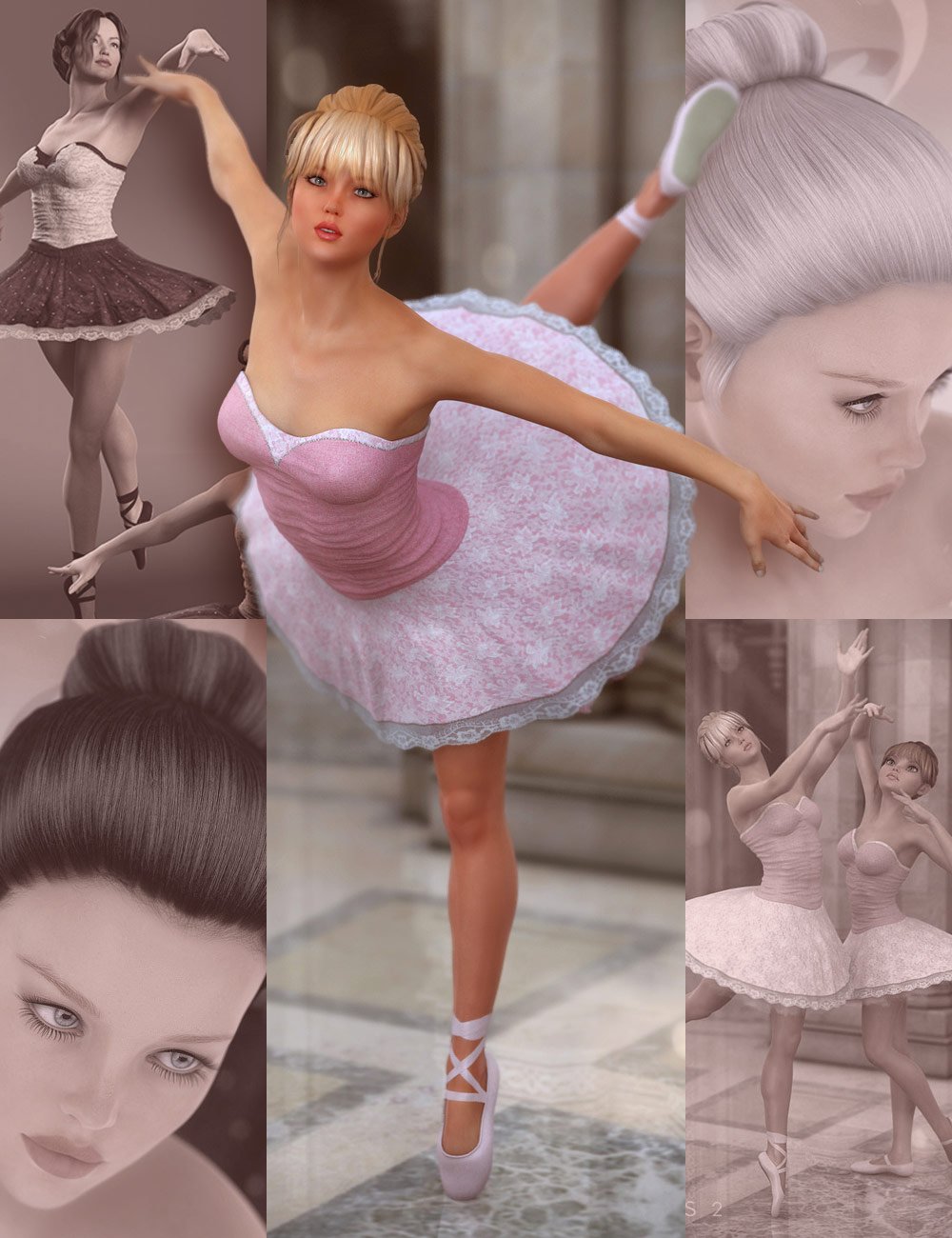 Ballerina Bundle by: , 3D Models by Daz 3D