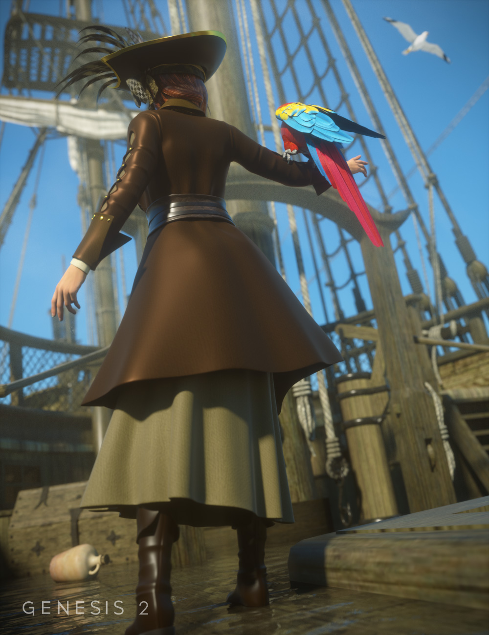 Piratess for Genesis 2 Female(s) Piratess for Genesis 2 Female(s) by: Ravenhair, 3D Models by Daz 3D