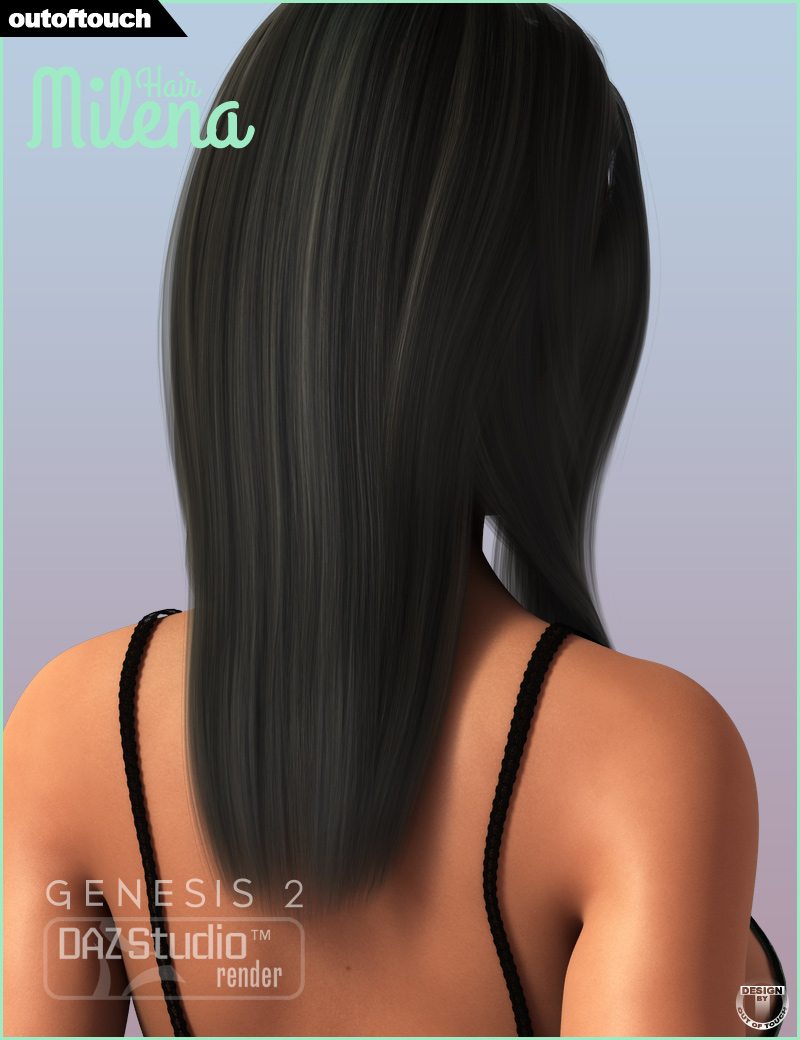 Milena Hair by: outoftouch, 3D Models by Daz 3D