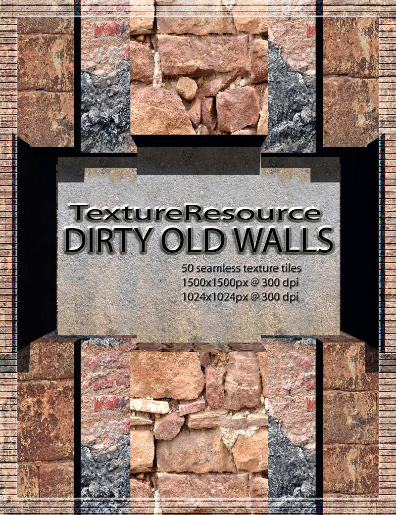 Texture Resource-Dirty Old Walls by: RajRaja, 3D Models by Daz 3D