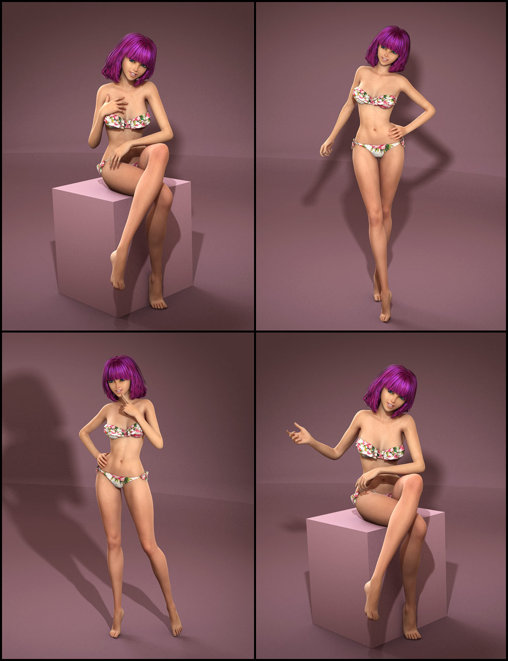 Capsces Aiko 6 Poses Capsces Aiko 6 Poses by: Capsces Digital Ink, 3D Models by Daz 3D