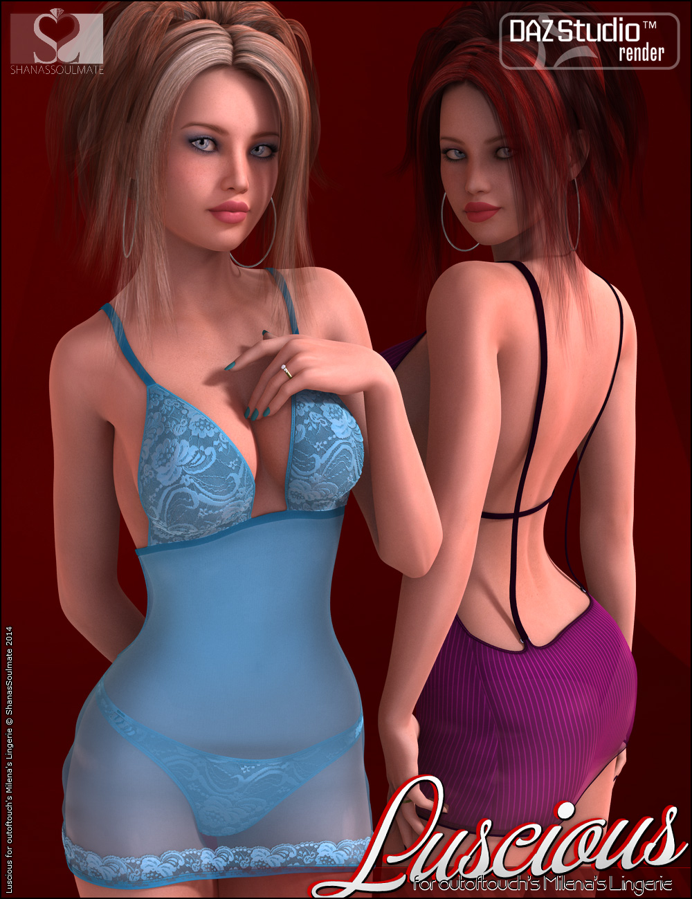 Luscious for Milena's Lingerie by: ShanasSoulmate, 3D Models by Daz 3D