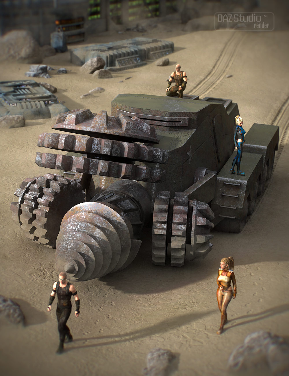 The Drill Tank by: Valandar, 3D Models by Daz 3D