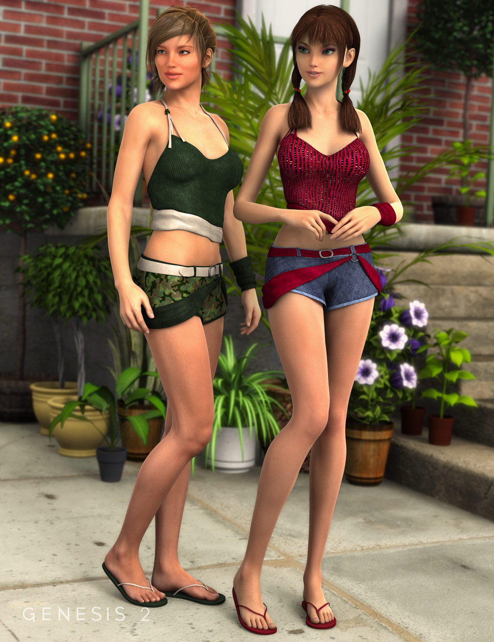 Textures for Ohhzee Summer for Genesis 2 Female(s) by: OziChick, 3D Models by Daz 3D
