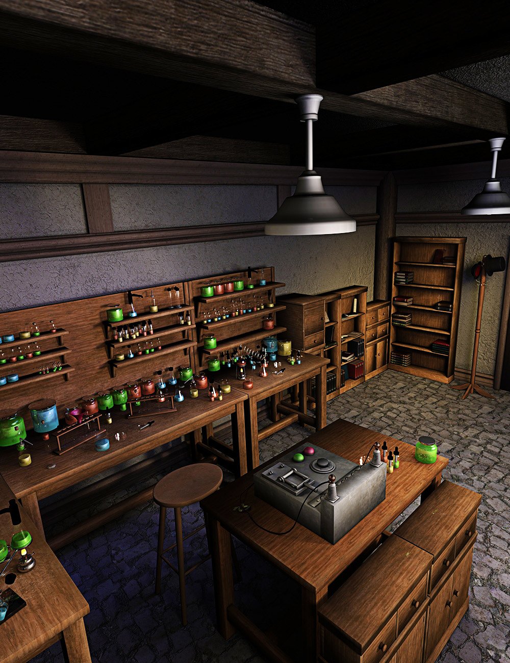 The Mad Chemistry Lab Bundle by: ARTCollaborationsNeilV 1, 3D Models by Daz 3D