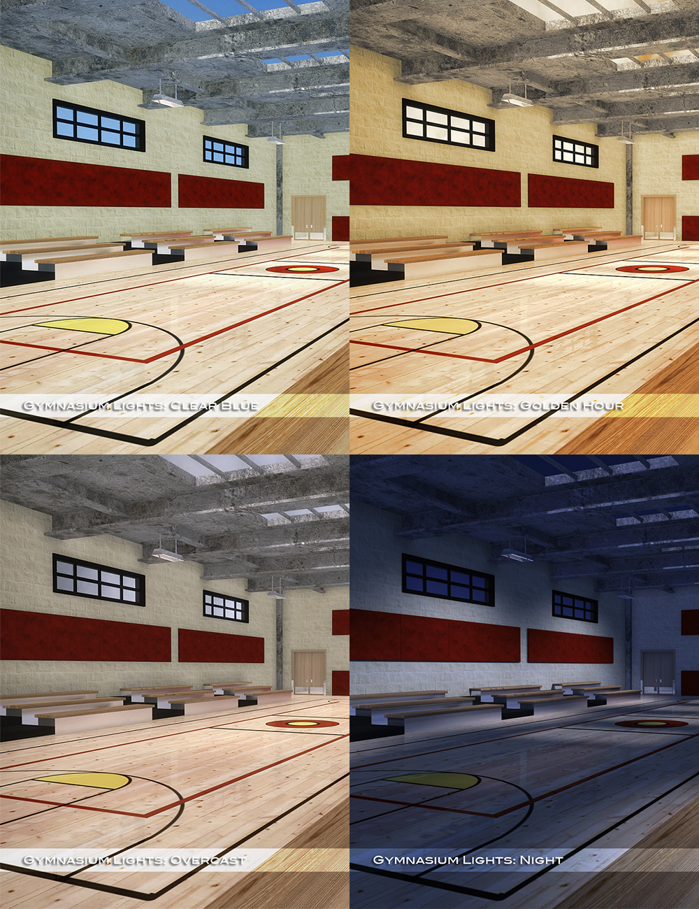 Gymnasium Lights by: , 3D Models by Daz 3D