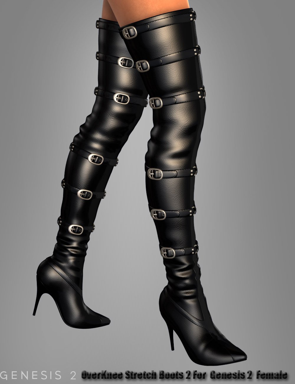 OverKnee Stretch Boots 2 For Genesis 2 Female(s) | Daz 3D