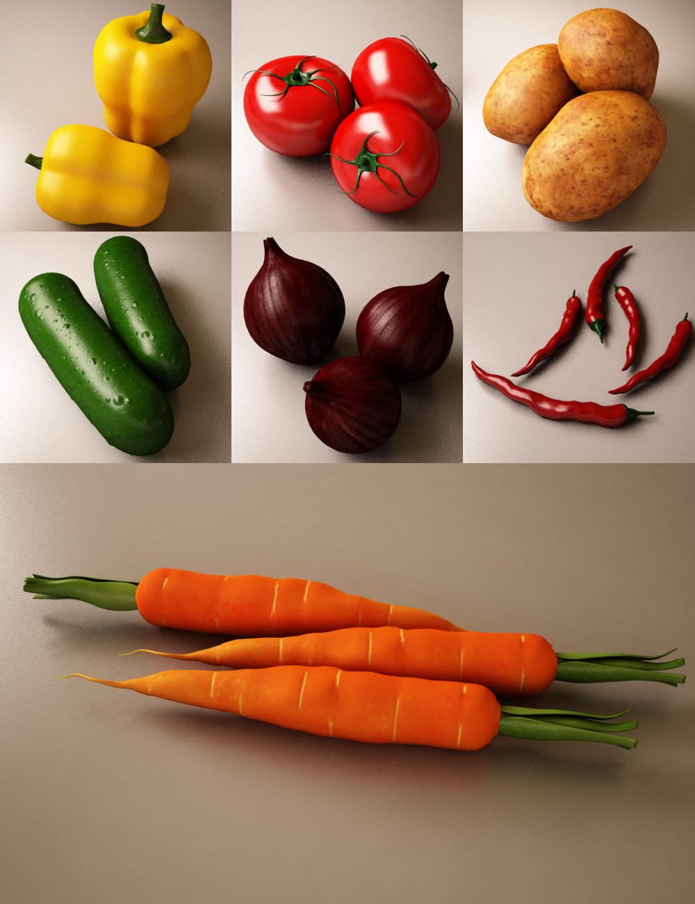 MHE: Vegetables by: Lantios, 3D Models by Daz 3D